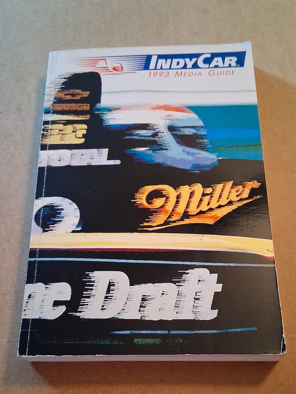 IndyCar 1993 Media Guide featuring Miller graphics